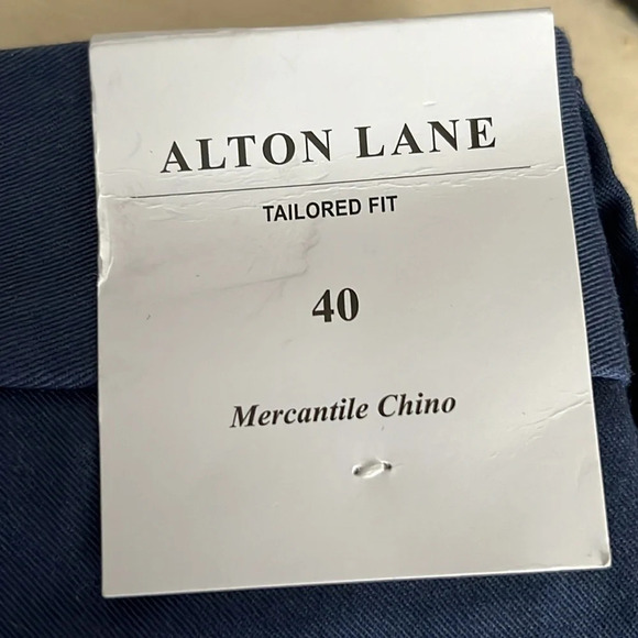 Alton Lane Tailored Fit Mercantile Chinos in Blue - NEW - Size 40 - Picture 5 of 7